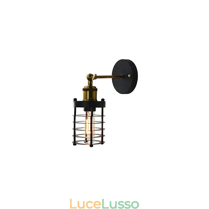 Semplice pittura retrò vintage country caratteristica per applique da parete con luce ambientale in stile mini