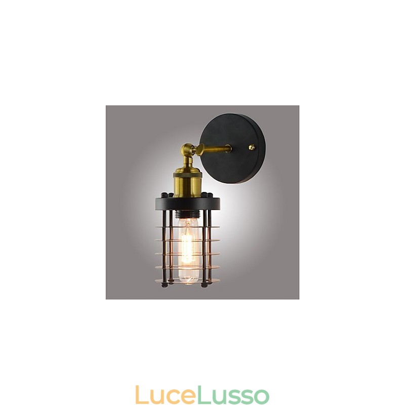 Semplice pittura retrò vintage country caratteristica per applique da parete con luce ambientale in stile mini