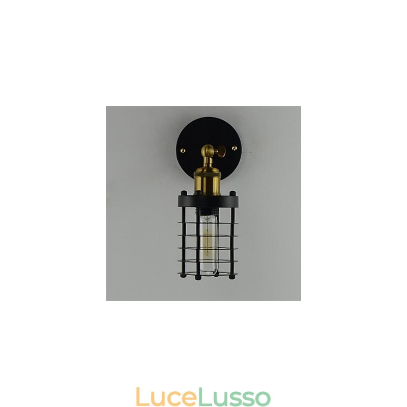 Semplice pittura retrò vintage country caratteristica per applique da parete con luce ambientale in stile mini