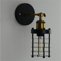 Semplice pittura retrò vintage country caratteristica per applique da parete con luce ambientale in stile mini