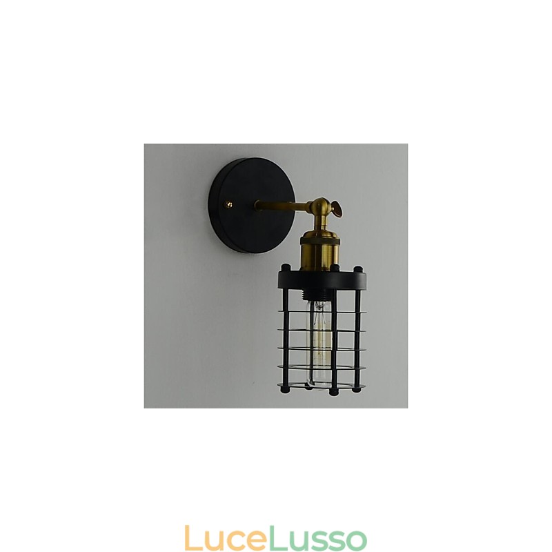 Semplice pittura retrò vintage country caratteristica per applique da parete con luce ambientale in stile mini