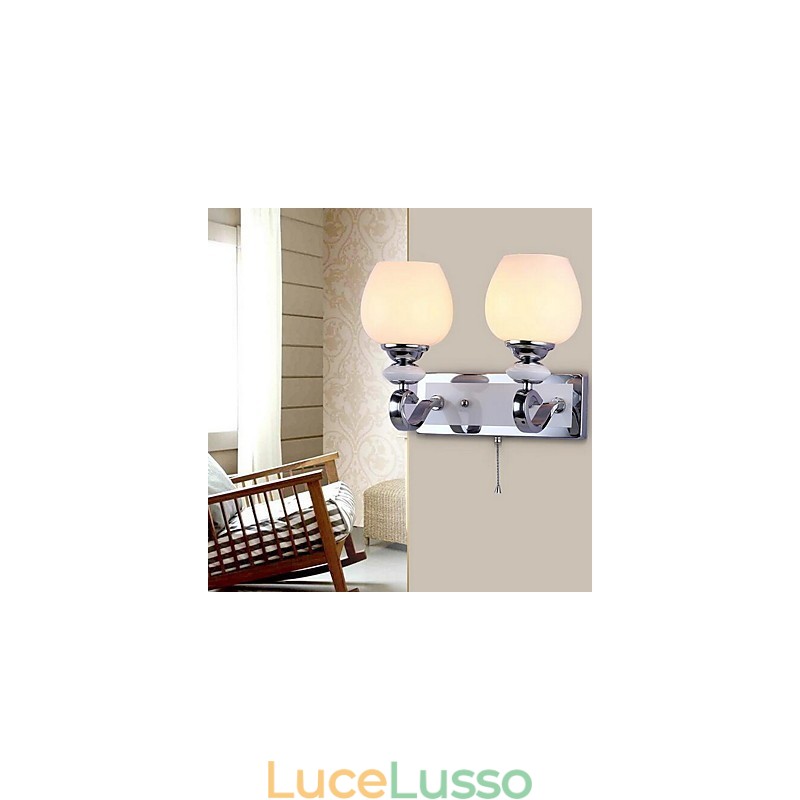Applique da parete moderne e contemporanee con caratteristica elettroplaccata, luce da parete
