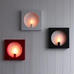 Moderna semplice lampada da parete in ferro battuto creativo soggiorno sfondo corridoio testata del letto cornice quadrata decorazione lampade e lanterne