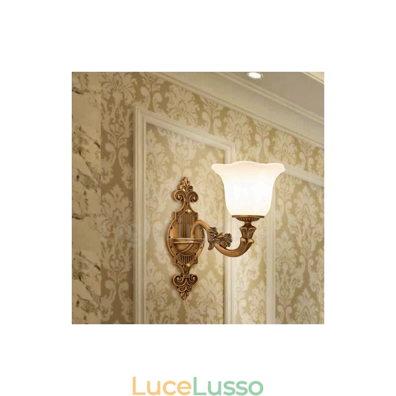 Applique da parete per interni di lusso in metallo, tradizionale classico, per soggiorno, sala da pranzo, camera da letto
