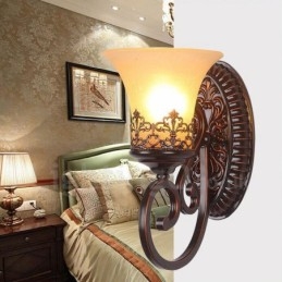 Applique da parete in metallo per interni, stile rustico, per soggiorno, sala da pranzo, camera da letto