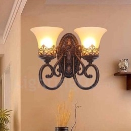 Applique da parete in metallo per interni in stile rustico, soggiorno, sala da pranzo, camera da letto
