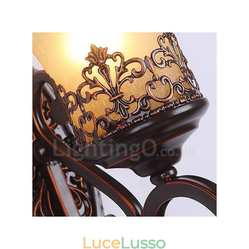 Applique da parete in metallo per interni in stile rustico, soggiorno, sala da pranzo, camera da letto