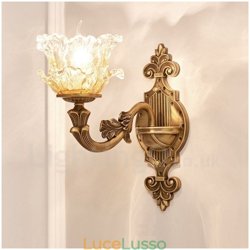 Applique da parete per interni di lusso in metallo, tradizionale classico, per soggiorno, sala da pranzo, camera da letto