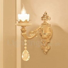 Applique da parete per interni di lusso in metallo, tradizionale classico, per soggiorno, sala da pranzo, camera da letto