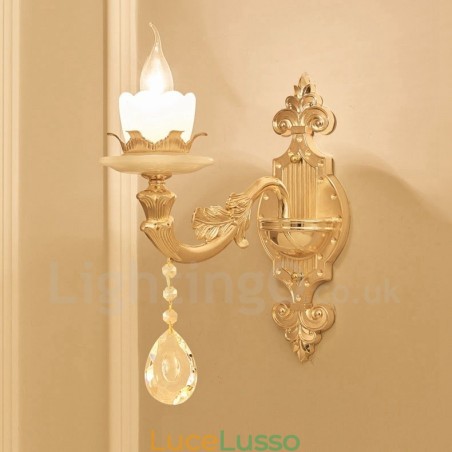 Applique da parete per interni di lusso in metallo, tradizionale classico, per soggiorno, sala da pranzo, camera da letto Applique da parete per interni di lusso in metallo, tradizionale classico, per soggiorno, sala da pranzo, camera da letto