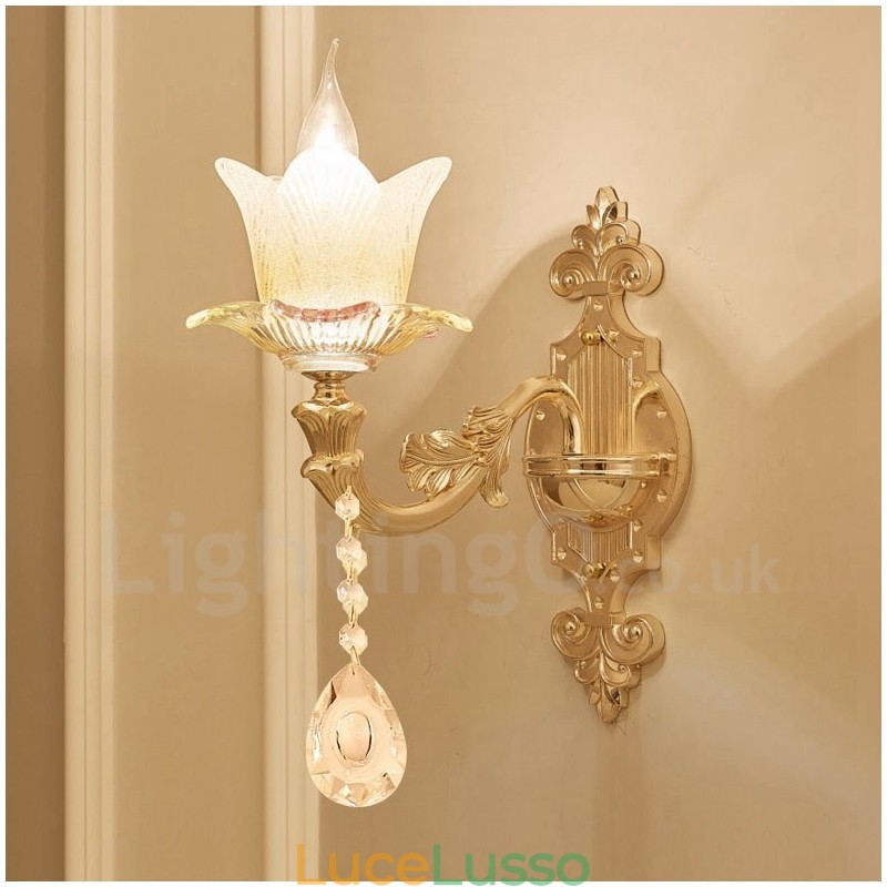 Applique da parete per interni in metallo a candela, tradizionale, classica, per soggiorno, sala da pranzo, camera da letto