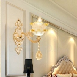 Applique da parete per interni di lusso in metallo, tradizionale classico, per soggiorno, sala da pranzo, camera da letto