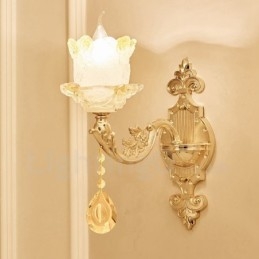 Applique da parete per interni di lusso in metallo, tradizionale classico, per soggiorno, sala da pranzo, camera da letto