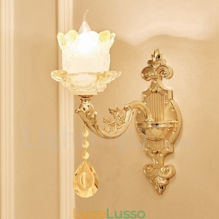 Applique da parete per interni di lusso in metallo, tradizionale classico, per soggiorno, sala da pranzo, camera da letto Applique da parete per interni di lusso in metallo, tradizionale classico, per soggiorno, sala da pranzo, camera da letto
