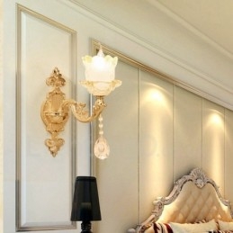 Applique da parete per interni di lusso in metallo, tradizionale classico, per soggiorno, sala da pranzo, camera da letto