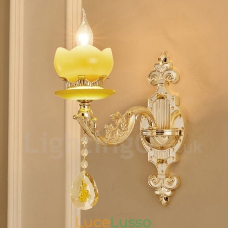 Applique da parete per interni di lusso in metallo, tradizionale classico, per soggiorno, sala da pranzo, camera da letto Applique da parete per interni di lusso in metallo, tradizionale classico, per soggiorno, sala da pranzo, camera da letto