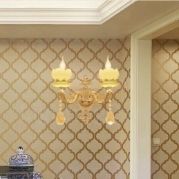 Applique da parete per interni in metallo, 2 luci, tradizionale classico, soggiorno, sala da pranzo, camera da letto