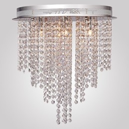 Moderno contemporaneo cristallo mini stile metallo elettroplaccato montaggio a filo