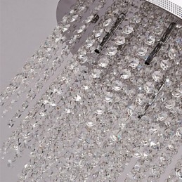 Moderno contemporaneo cristallo mini stile metallo elettroplaccato montaggio a filo
