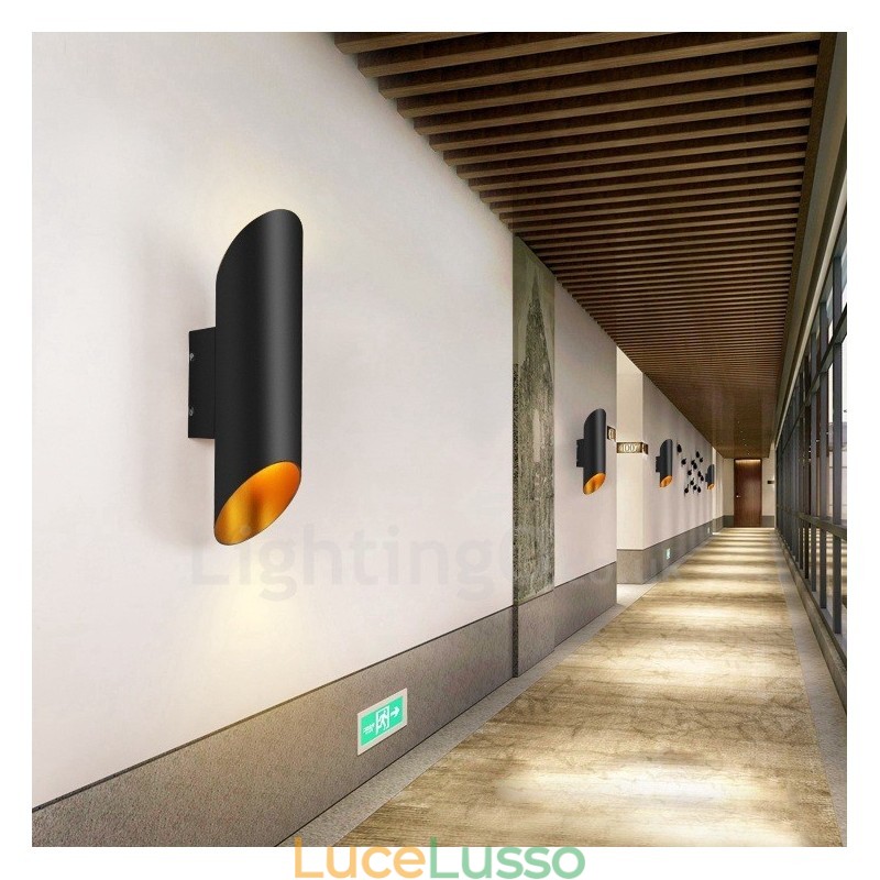 Applique da parete moderne e contemporanee in lega di alluminio a filo