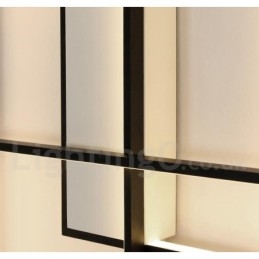Moderna lampada da soffitto in alluminio con pittura contemporanea, lampada da parete a filo con dimmer remoto per soggiorno, camera da letto