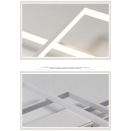 Moderna lampada da soffitto in alluminio con verniciatura contemporanea, lampada da parete a filo con dimmer remoto per soggiorno, camera da letto, può essere utilizzata anche come lampada da parete