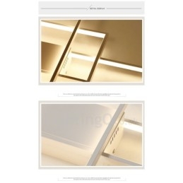Moderna lampada da soffitto in alluminio con verniciatura contemporanea, lampada da parete a filo con dimmer remoto per soggiorno, camera da letto, può essere utilizzata anche come lampada da parete