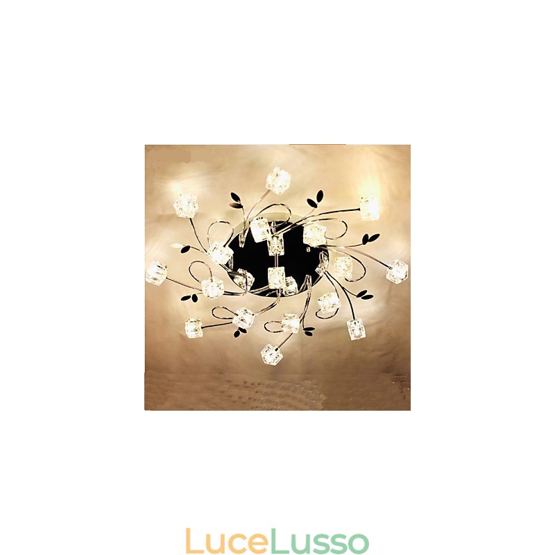 Lampada da soffitto classica in cristallo di ghiaccio