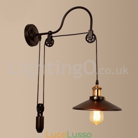 Applique retrò a filo, luci da parete, corridoio, bar, caffetteria, camera da letto, studio, soppalco, lampada da parete a puleggia Applique retrò a filo, luci da parete, corridoio, bar, caffetteria, camera da letto, studio, soppalco, lampada da parete a puleggia