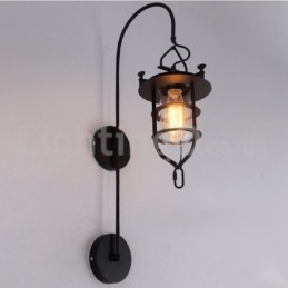 Lampada da parete retrò Dock Applique da parete nera per banchina Applique per banchina Ristorante Soggiorno Bar caffetteria Negozio di abbigliamento