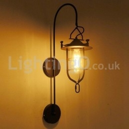 Lampada da parete retrò Dock Applique da parete nera per banchina Applique per banchina Ristorante Soggiorno Bar caffetteria Negozio di abbigliamento