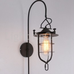Lampada da parete retrò Dock Applique da parete nera per banchina Applique per banchina Ristorante Soggiorno Bar caffetteria Negozio di abbigliamento