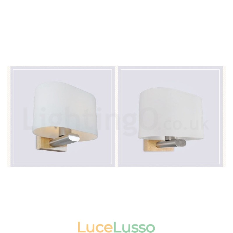 Applique da parete moderne in legno e acciaio inossidabile con paralume in vetro per corridoio, bar, caffetteria, camera da letto, studio, soppalco, lampada da parete a puleggia