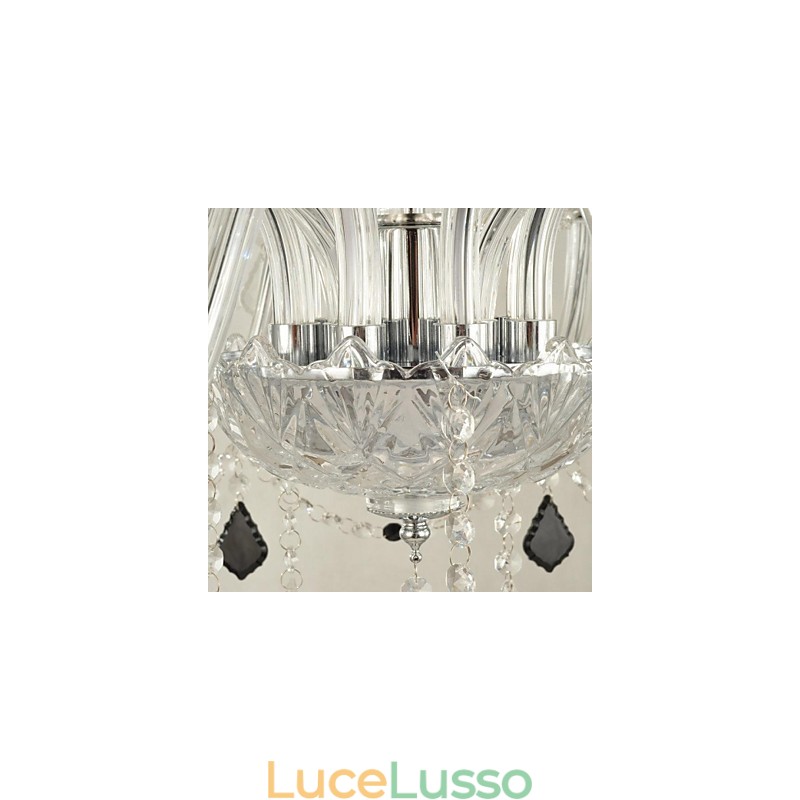 Lampadario moderno in cristallo contemporaneo