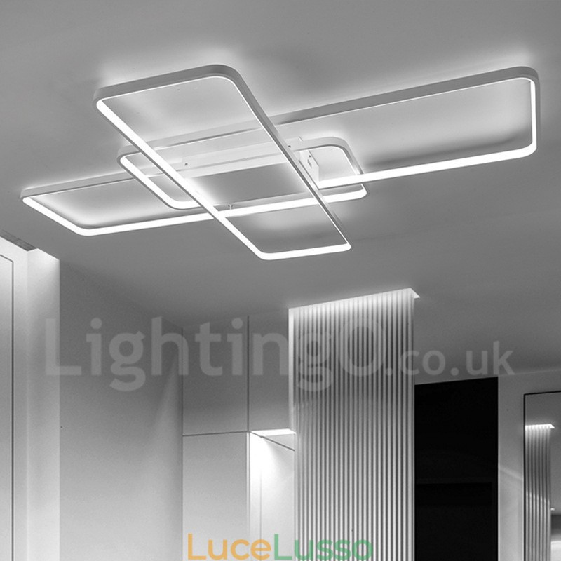 Moderna lampada da soffitto in alluminio con verniciatura contemporanea, lampada da parete a filo con dimmer remoto per soggiorno, camera da letto, può essere utilizzata anche come lampada da parete