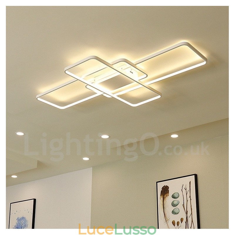 Moderna lampada da soffitto in alluminio con verniciatura contemporanea, lampada da parete a filo con dimmer remoto per soggiorno, camera da letto, può essere utilizzata anche come lampada da parete