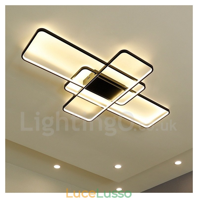 Moderna lampada da soffitto in alluminio con verniciatura contemporanea, lampada da parete a filo con dimmer remoto per soggiorno, camera da letto, può essere utilizzata anche come lampada da parete