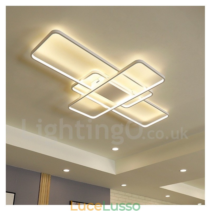 Moderna lampada da soffitto in alluminio con verniciatura contemporanea, lampada da parete a filo con dimmer remoto per soggiorno, camera da letto, può essere utilizzata anche come lampada da parete