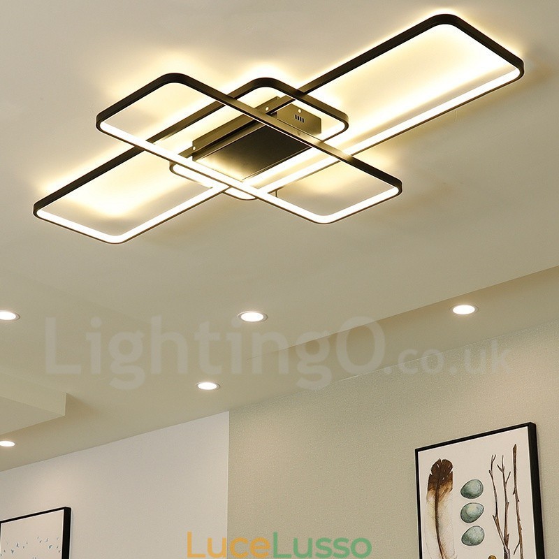 Moderna lampada da soffitto in alluminio con verniciatura contemporanea, lampada da parete a filo con dimmer remoto per soggiorno, camera da letto, può essere utilizzata anche come lampada da parete