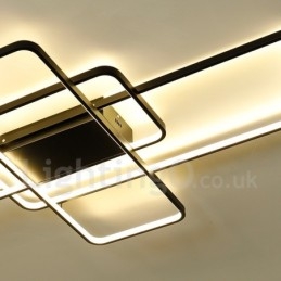 Moderna lampada da soffitto in alluminio con verniciatura contemporanea, lampada da parete a filo con dimmer remoto per soggiorno, camera da letto, può essere utilizzata anche come lampada da parete