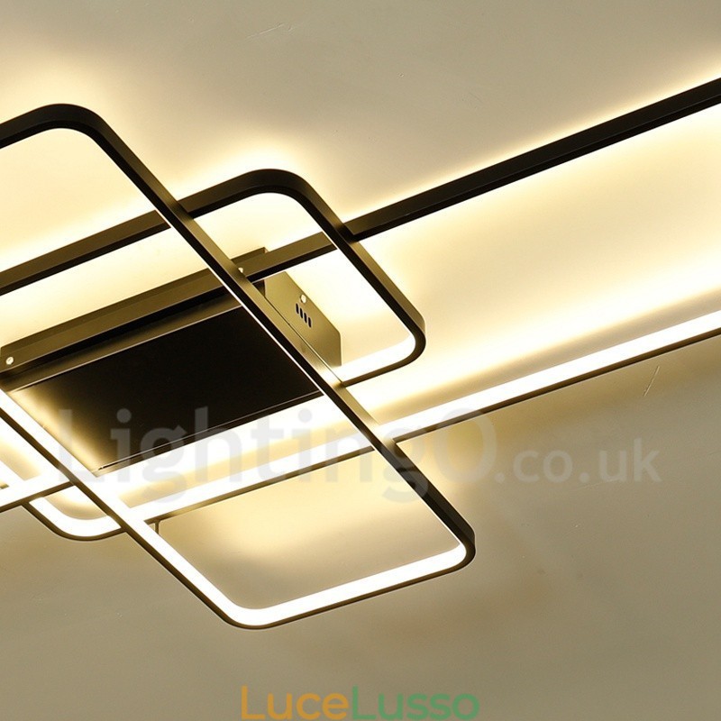 Moderna lampada da soffitto in alluminio con verniciatura contemporanea, lampada da parete a filo con dimmer remoto per soggiorno, camera da letto, può essere utilizzata anche come lampada da parete