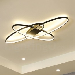 Lampada da soffitto ovale moderna contemporanea in alluminio dimmerabile, lampada da soffitto a filo per soggiorno, camera da letto, può essere utilizzata anche come applique