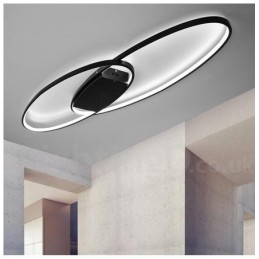 Lampada da soffitto ovale moderna contemporanea in alluminio dimmerabile, lampada da soffitto a filo per soggiorno, camera da letto, può essere utilizzata anche come applique