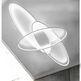 Lampada da soffitto ovale moderna contemporanea in alluminio dimmerabile, lampada da soffitto a filo per soggiorno, camera da letto, può essere utilizzata anche come applique