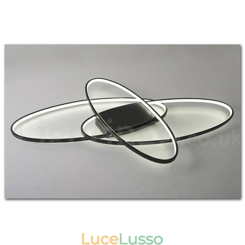 Lampada da soffitto ovale moderna contemporanea in alluminio dimmerabile, lampada da soffitto a filo per soggiorno, camera da letto, può essere utilizzata anche come applique