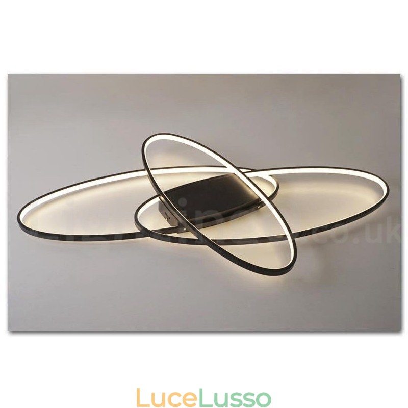 Lampada da soffitto ovale moderna contemporanea in alluminio dimmerabile, lampada da soffitto a filo per soggiorno, camera da letto, può essere utilizzata anche come applique