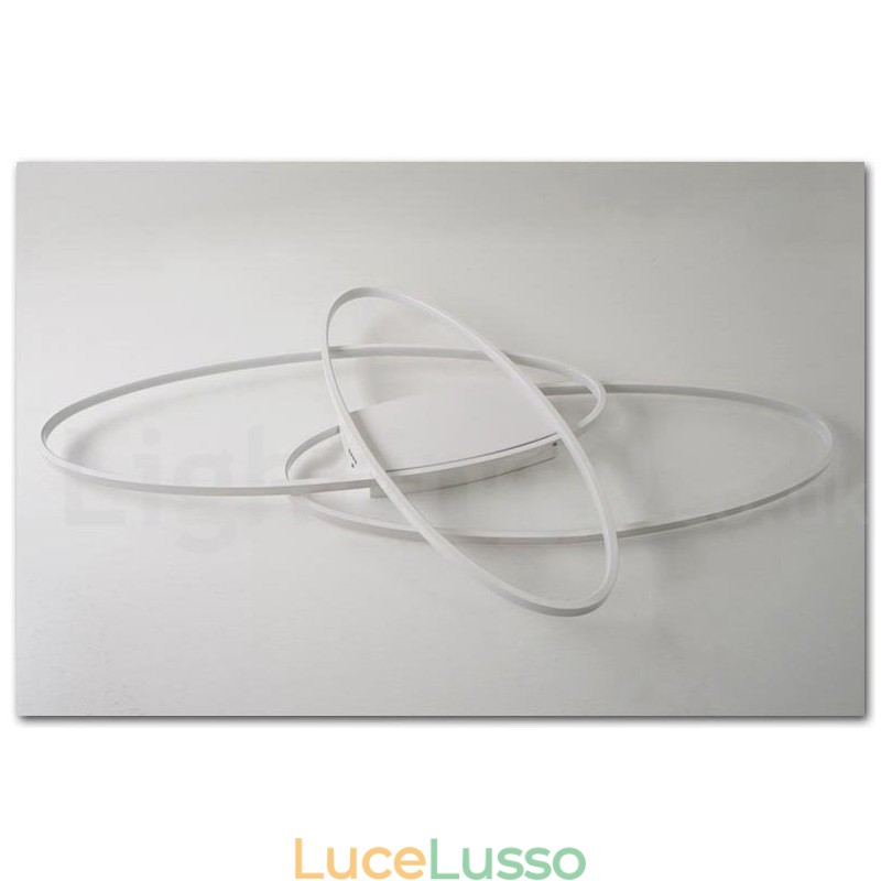 Lampada da soffitto ovale moderna contemporanea in alluminio dimmerabile, lampada da soffitto a filo per soggiorno, camera da letto, può essere utilizzata anche come applique