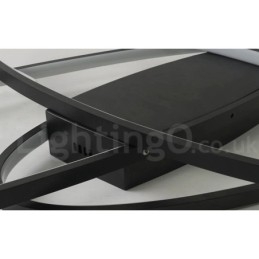 Lampada da soffitto ovale moderna contemporanea in alluminio dimmerabile, lampada da soffitto a filo per soggiorno, camera da letto, può essere utilizzata anche come applique