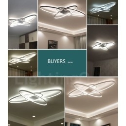 Lampada da soffitto ovale moderna contemporanea in alluminio dimmerabile, lampada da soffitto a filo per soggiorno, camera da letto, può essere utilizzata anche come applique