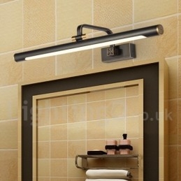 Lampada da specchio IP Luci da bagno Luci da parete in ottone puro con paralume in acrilico Illuminazione per il trucco